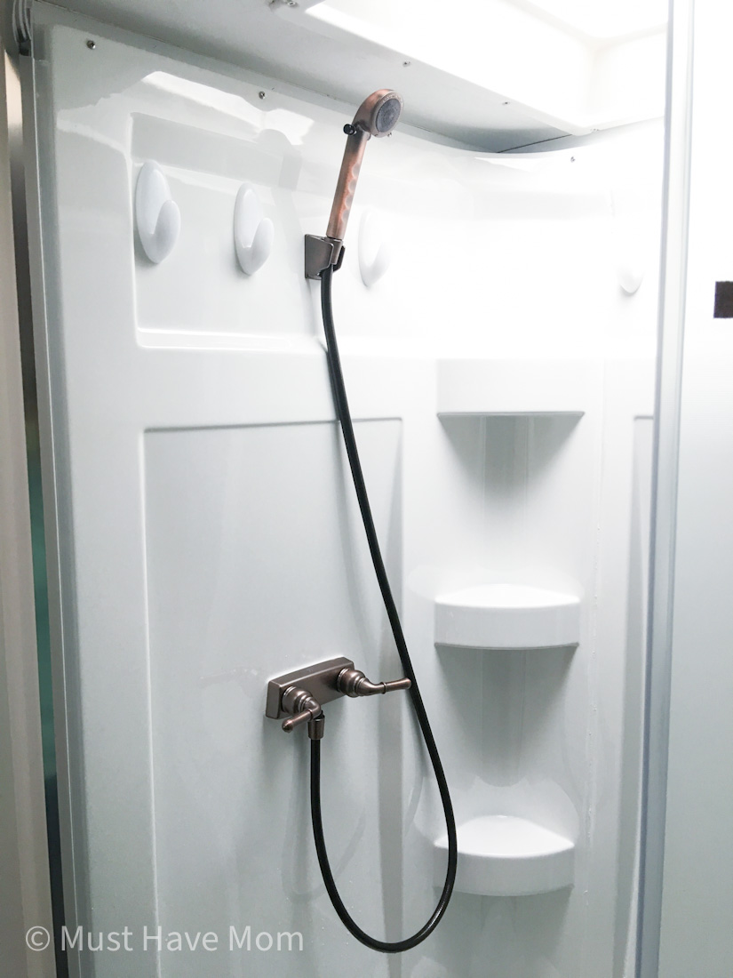 RV shower faucet