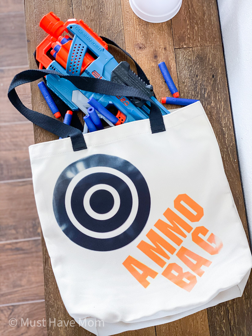 DIY ammo bag for nerf gun darts