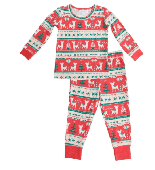 Baby and Kids Vintage Deer Fair Isle Loungewear Set