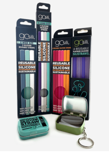 GoSili® Reusable Silicone Straw Gift Set