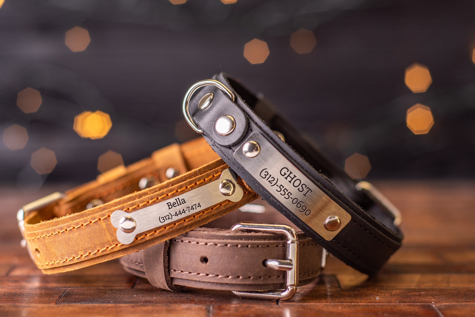 Personalized Leather Dog Collar