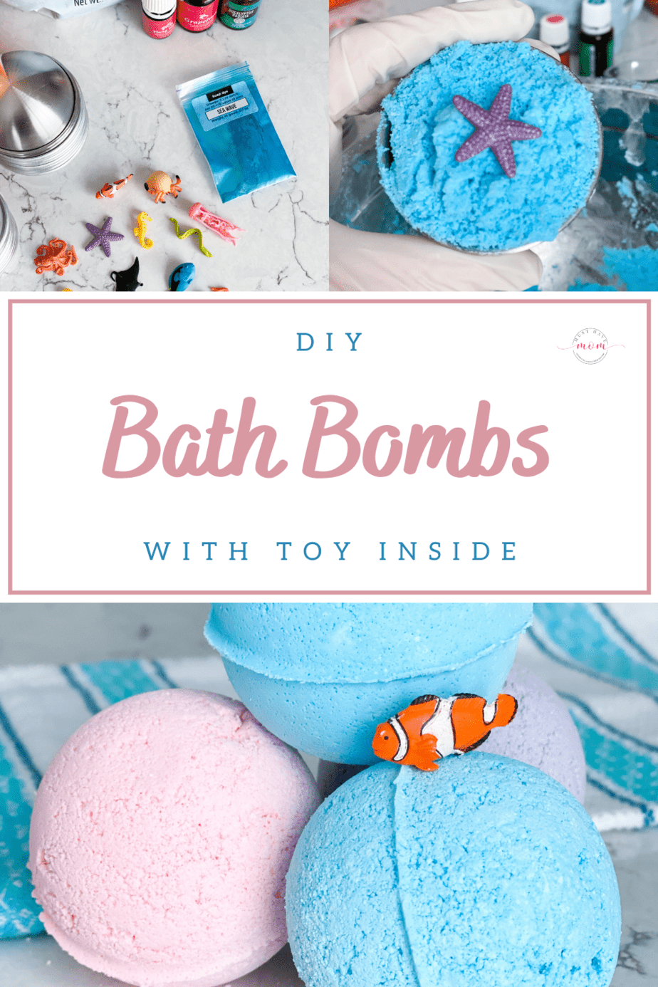 The best bath bombs with a toy inside use all-natural ingredients! These fizz beautifully in the bathtub and make your skin feel silky soft. #musthavemom #bathbombs #diy #crafts 