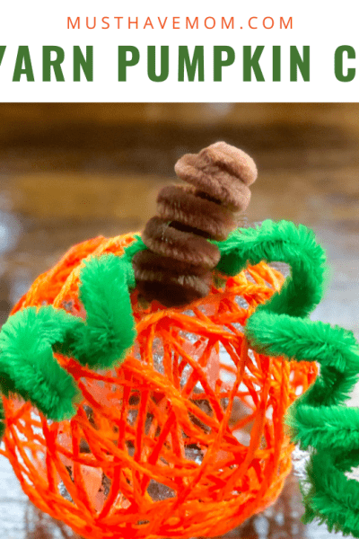 DIY yarn pumpkin craft