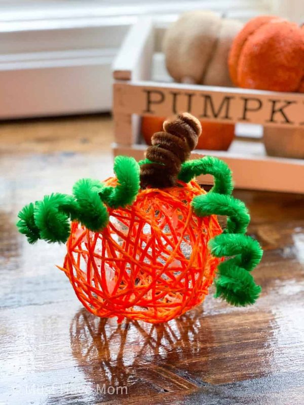 DIY Yarn Pumpkin Craft - Must Have Mom