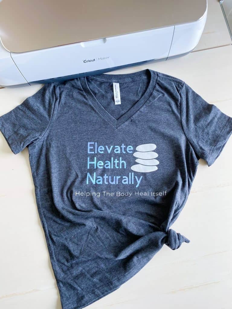 custom logo shirt using Cricut