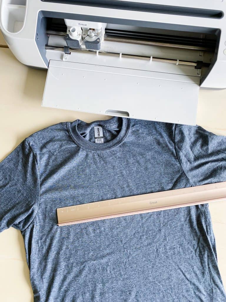measure shirt to determine vinyl size