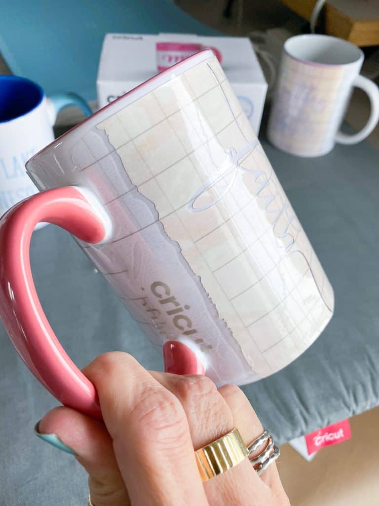 attach infusible ink to mug