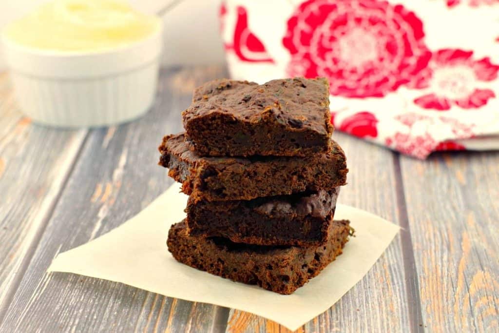 A stack of healthy brownies 